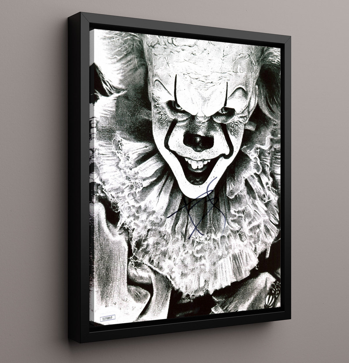 IT - Bill Skarsgard - Pennywise - Nightmare Clown Grin movie wall art 16x20 Framed Canvas