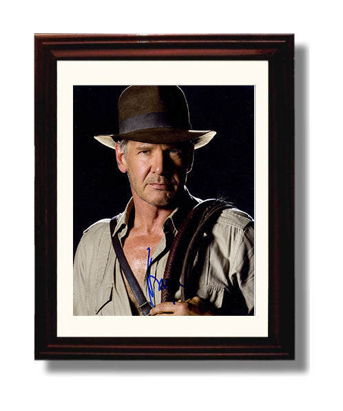 Indiana Jones - Harrison Ford - Indiana Jones - Fedora Adventurer Hero Pose movie wall art 8x10 Beveled Frame