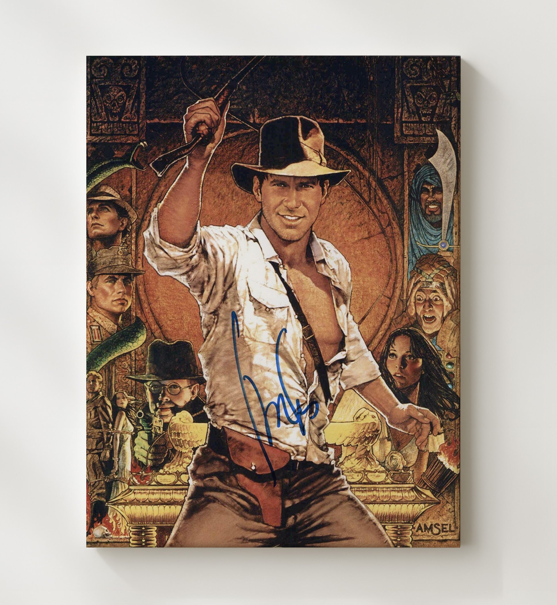 Indiana Jones - Harrison Ford - Indiana Jones - Whip-Cracking Adventurer movie wall art 20x24 Canvas