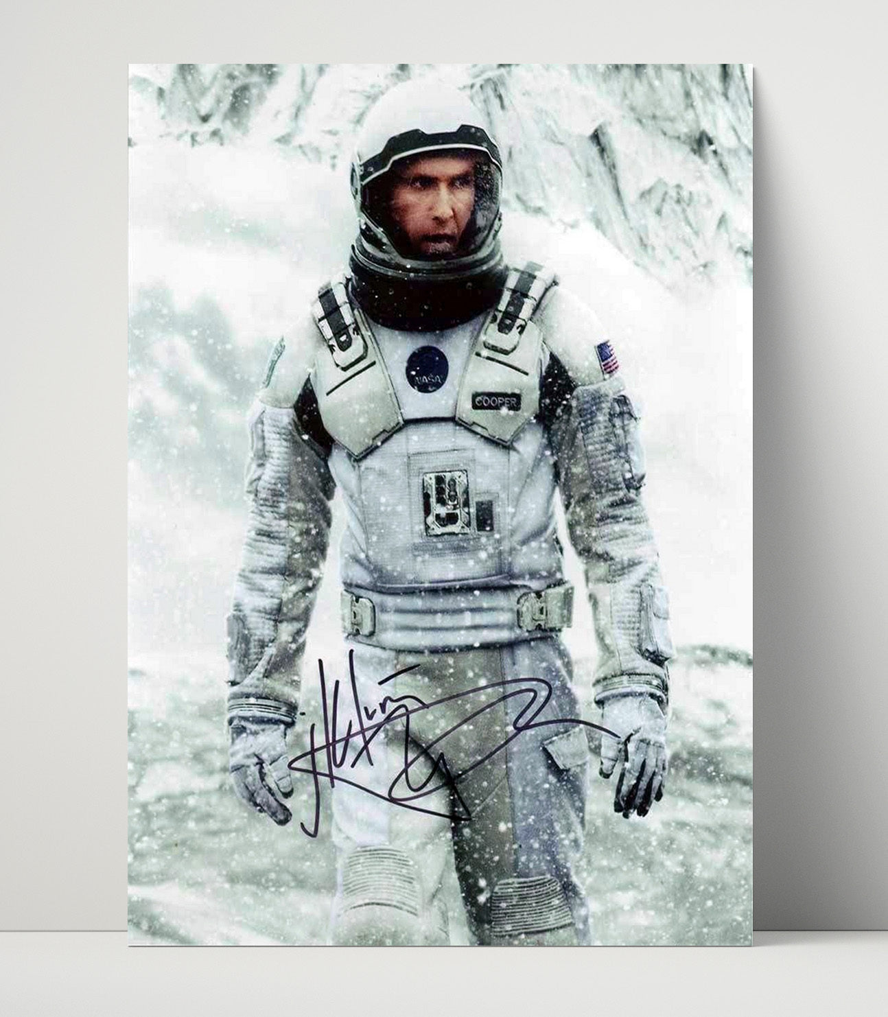 Interstellar - Matthew McConaughey Space Explorer Snow Planet Survival Vintage Movie Wall Art - 16x20 Unframed Print movie decor