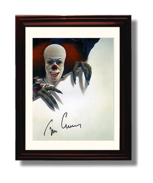 It - Tim Curry - Pennywise - Sewer Lurking Grin movie wall art 8x10 Beveled Frame