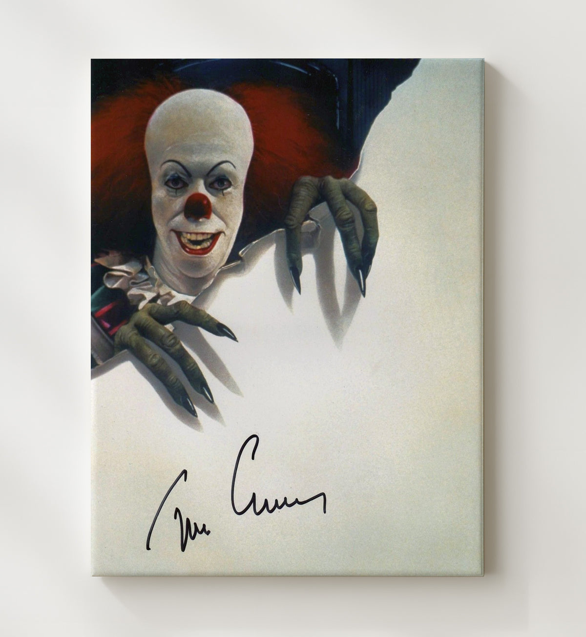 It - Tim Curry - Pennywise - Sewer Lurking Grin movie wall art 20x24 Canvas