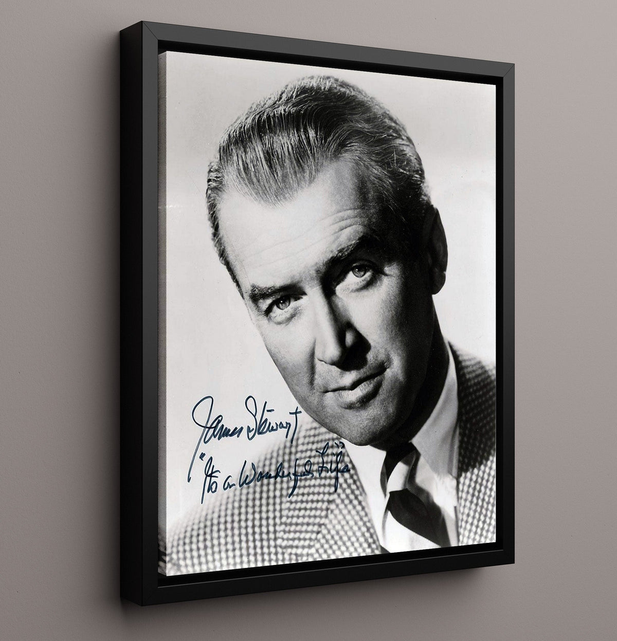 Its a Wonderful Life - James Stewart - George Bailey Small Town Dreamer movie wall art 16x20 Gallery Frame