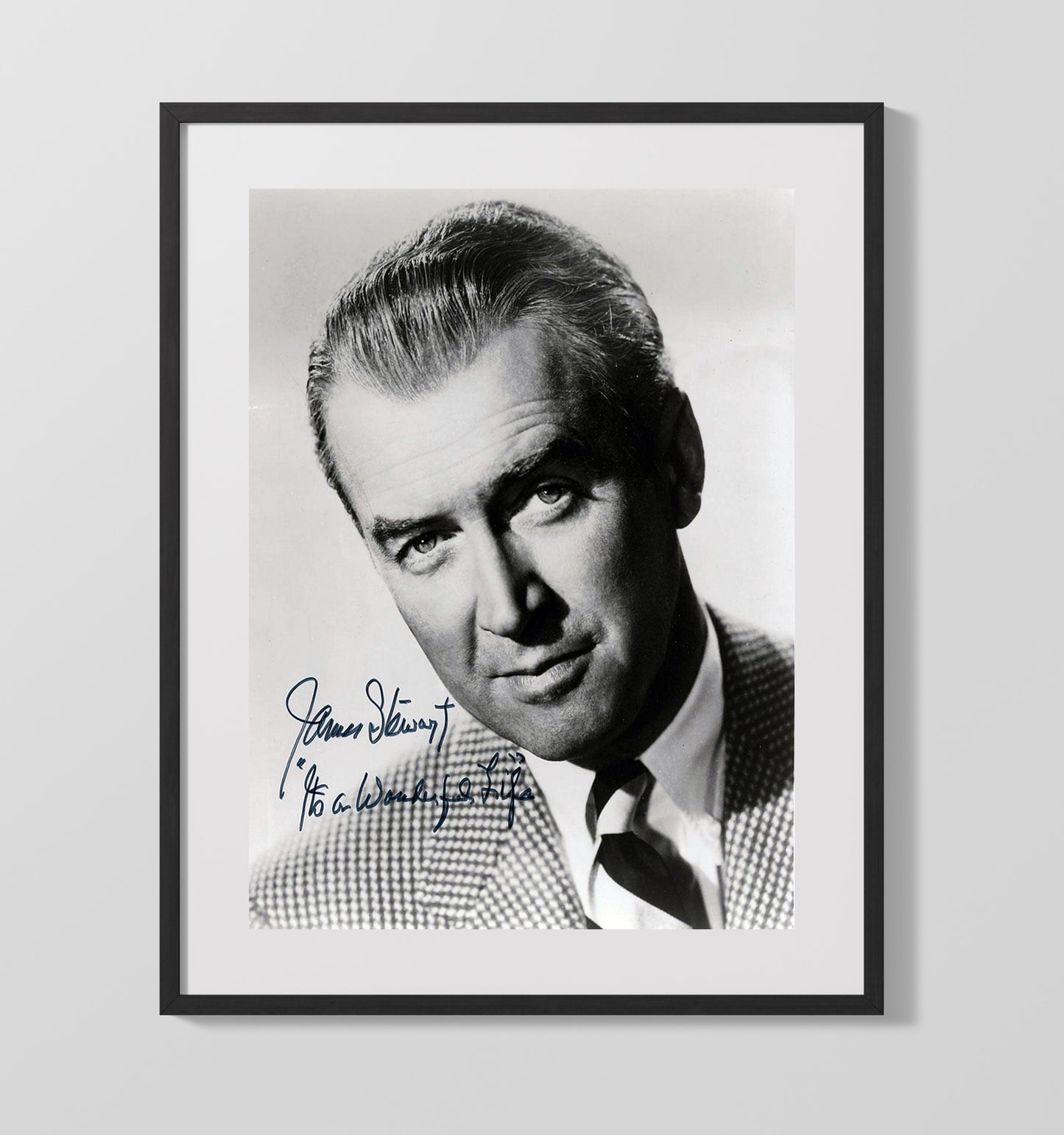 Its a Wonderful Life - James Stewart - George Bailey Small Town Dreamer Vintage Movie Wall Art - 16x20 Gallery Frame movie decor