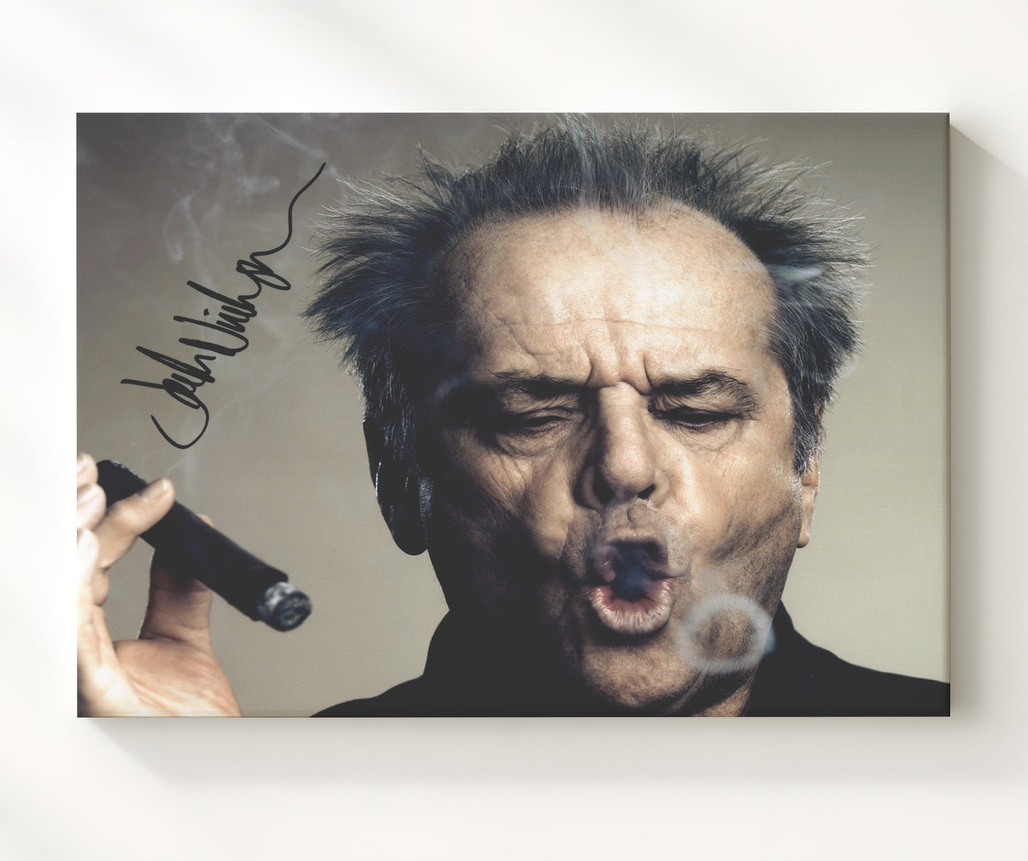 Jack Nicholson - Smoke Ring Cool movie wall art 20x24 Canvas