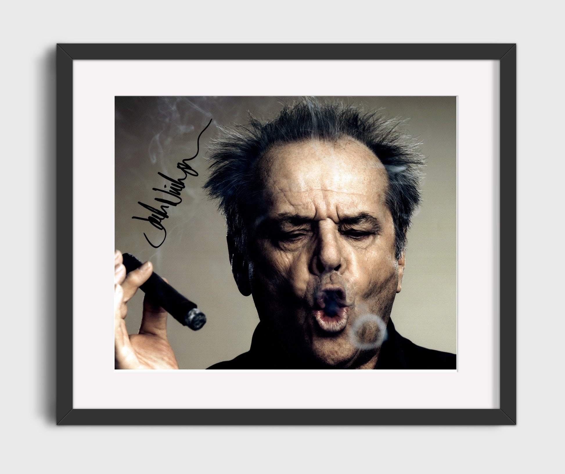 Jack Nicholson - Smoke Ring Cool Vintage Movie Wall Art - 16x20 Gallery Frame movie decor