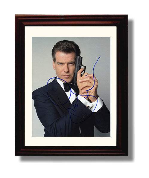 James Bond - Pierce Brosnan - James Bond - Walther Pistol Agent Stare movie wall art 8x10 Beveled Frame