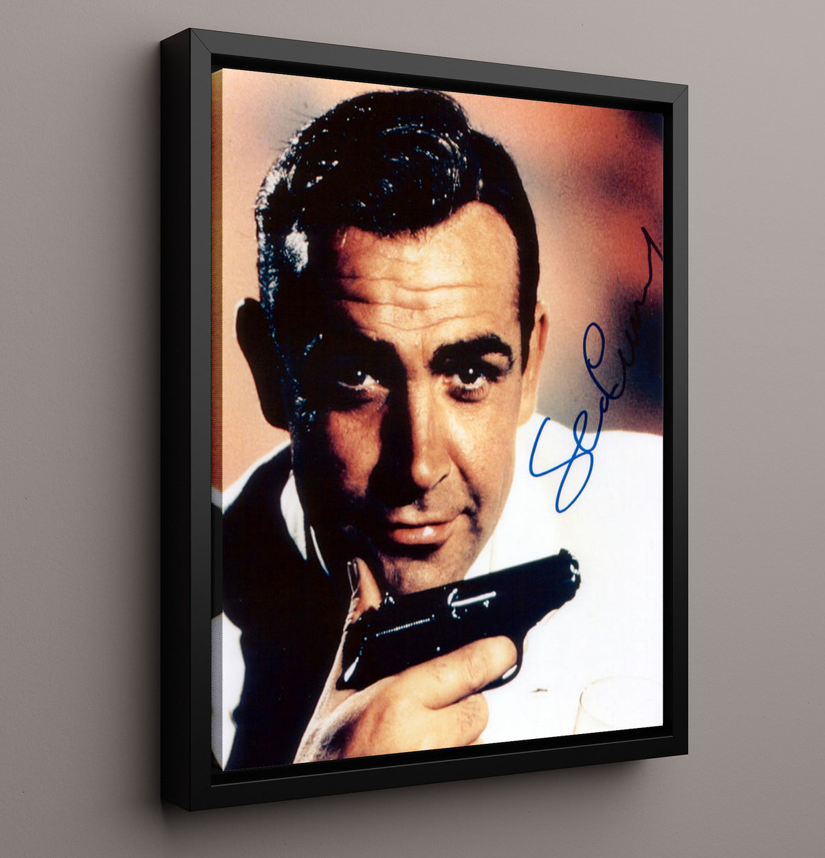 James Bond - Sean Connery - James Bond - White Dinner Jacket Headshot movie wall art 16x20 Framed Canvas
