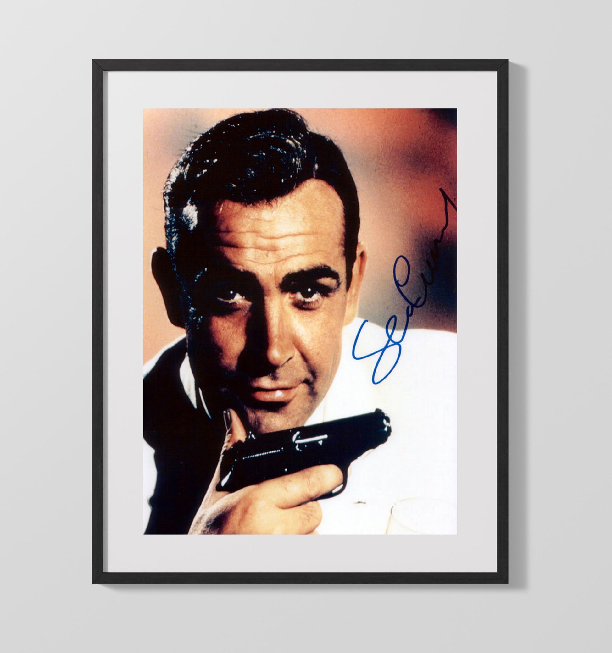 James Bond - Sean Connery - James Bond - White Dinner Jacket Headshot movie wall art 16x20 Gallery Frame