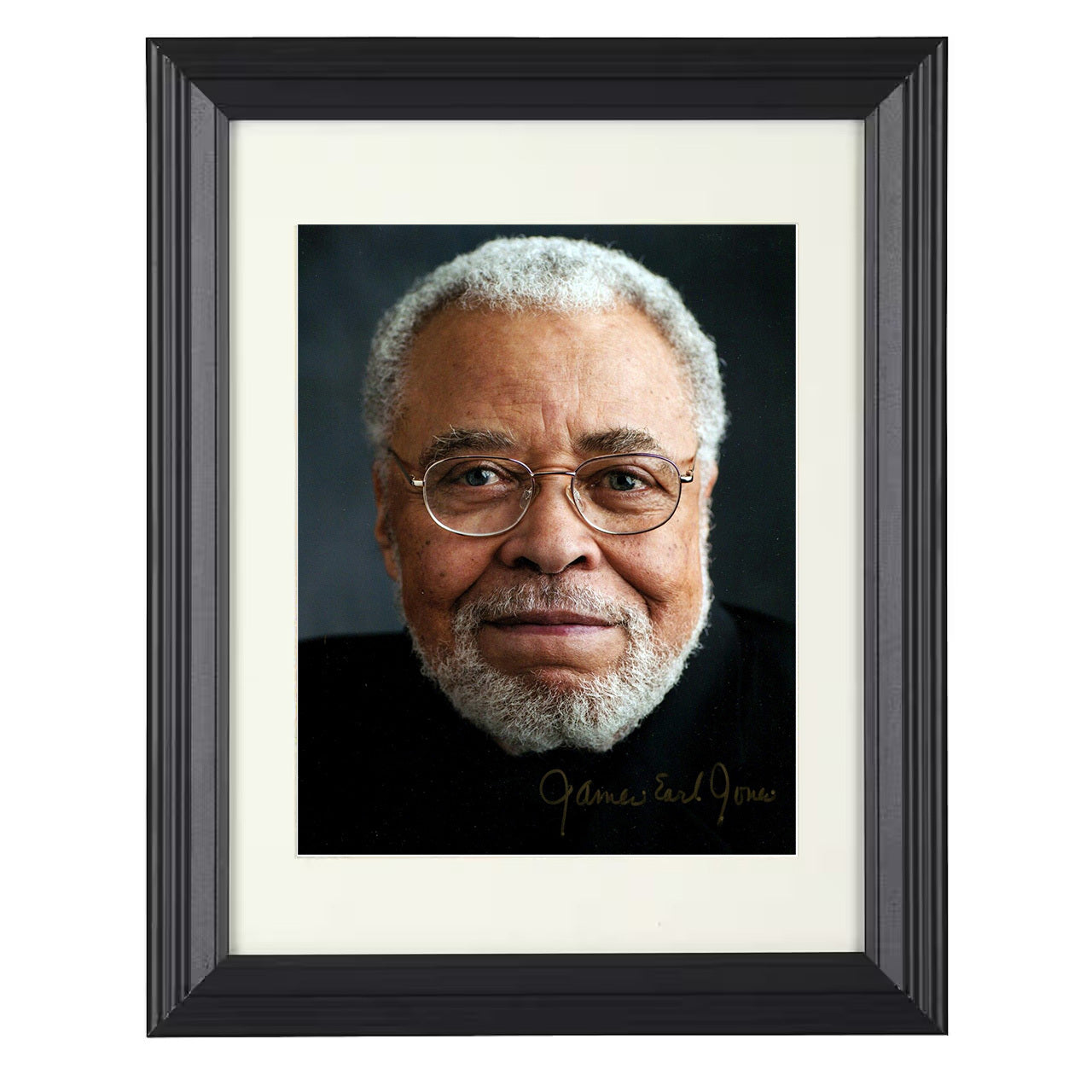 James Earl Jones – Legendary Voice of Authority Image – 8x10 black beveled framed movie wall art