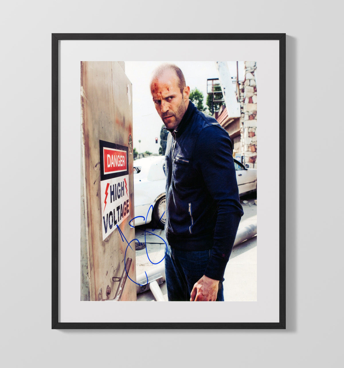 Jason Statham - Gritty Action Hero Intense Stare movie wall art 16x20 Gallery Frame