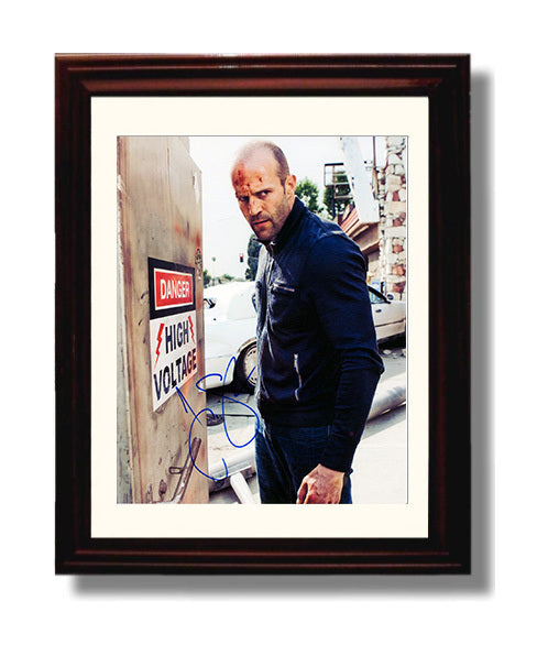 Jason Statham - Gritty Action Hero Intense Stare movie wall art 8x10 Beveled Frame