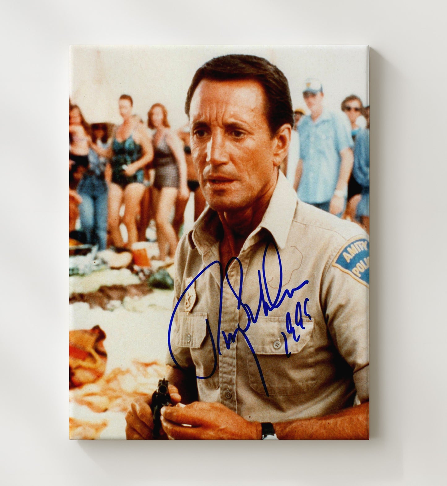 Jaws - Roy Scheider - Brody - Beach Panic movie wall art 20x24 Canvas