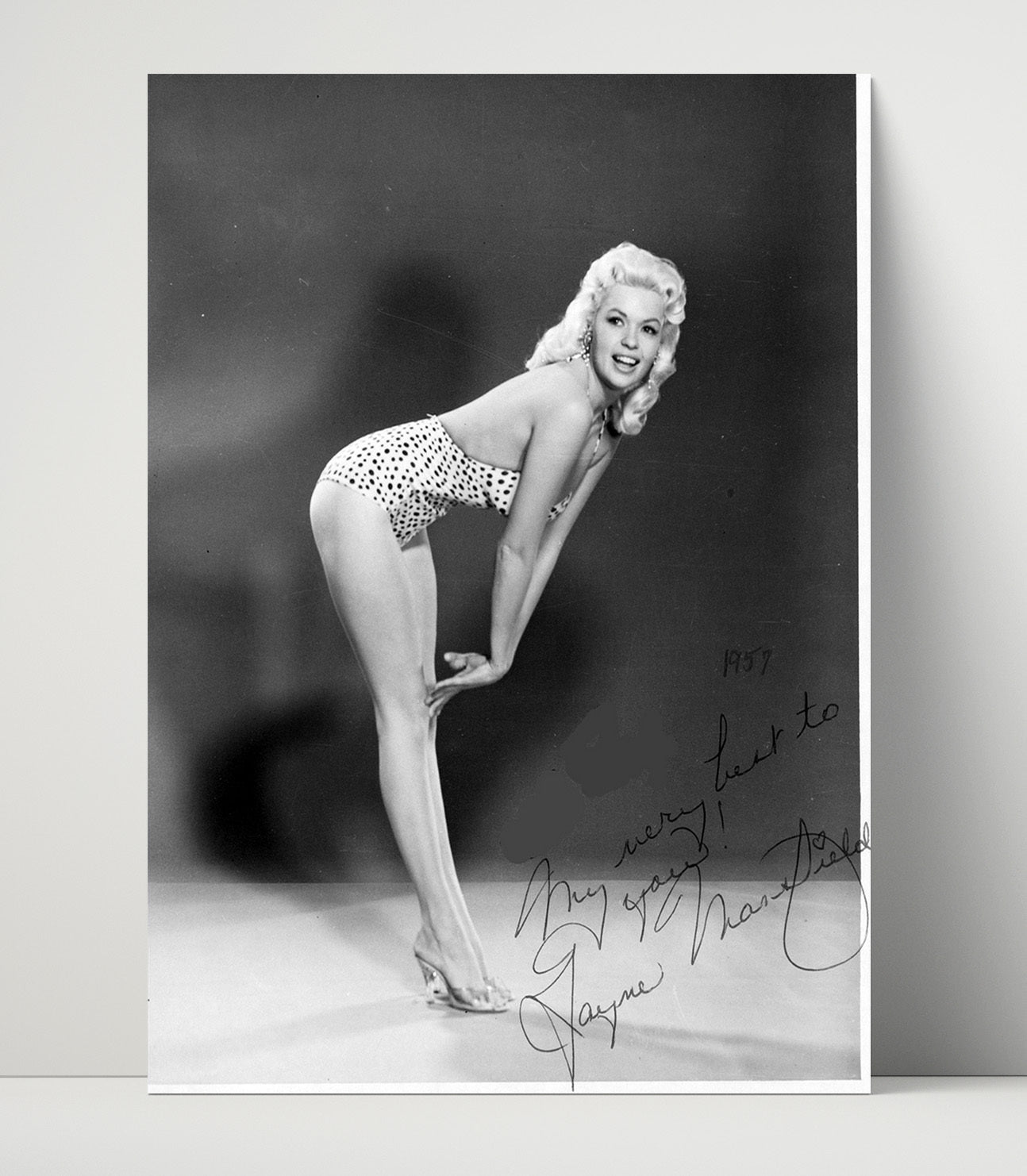 Jayne Mansfield - Platinum Bombshell Pin-Up Pose Vintage Movie Wall Art - 16x20 Unframed Print movie decor
