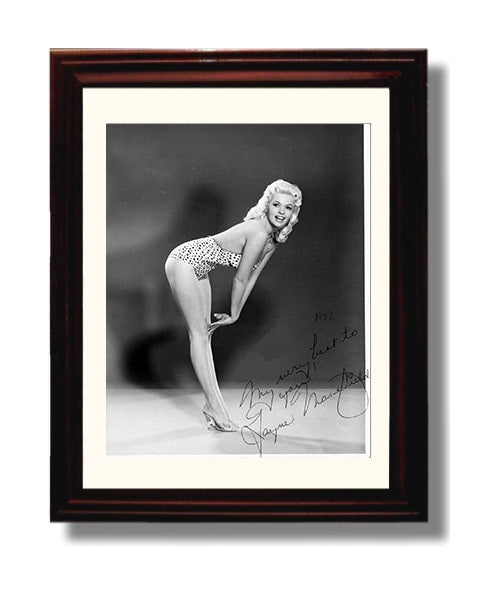 Jayne Mansfield - Platinum Bombshell Pin-Up Pose movie wall art 8x10 Beveled Frame