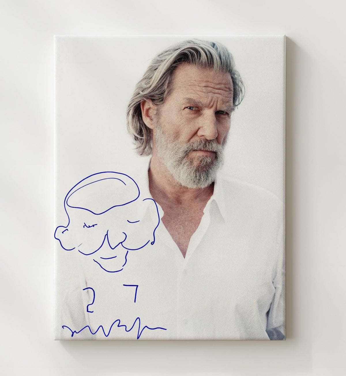 Jeff Bridges - Hollywood Maverick Leading Man Photograph movie wall art 8x10 Beveled Frame