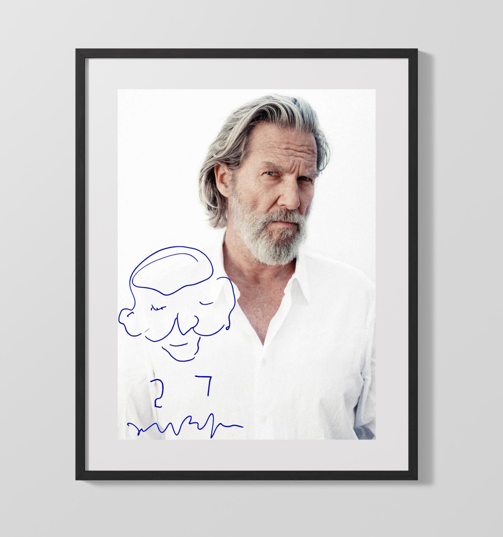 Jeff Bridges - Hollywood Maverick Leading Man Photograph movie wall art 16x20 Gallery Frame