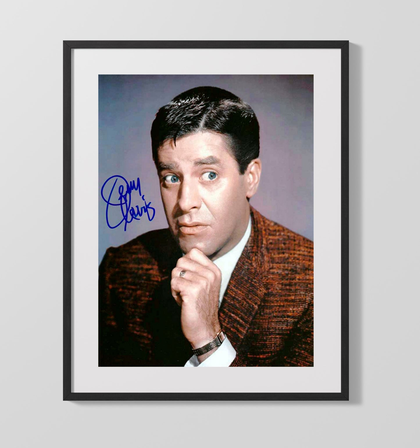 Jerry Lewis - Classic Comedic Genius Smirk movie wall art 16x20 Gallery Frame