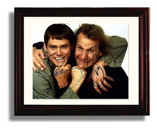 Jim Carrey and Jeff Daniels - Dumb and Dumber - The Dynamic Dunces movie wall art 8x10 Beveled Frame