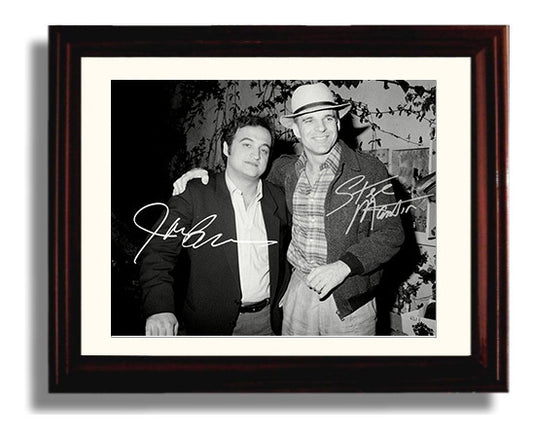John Belushi and Steve Martin - Comedy Legends Together movie wall art 8x10 Beveled Frame