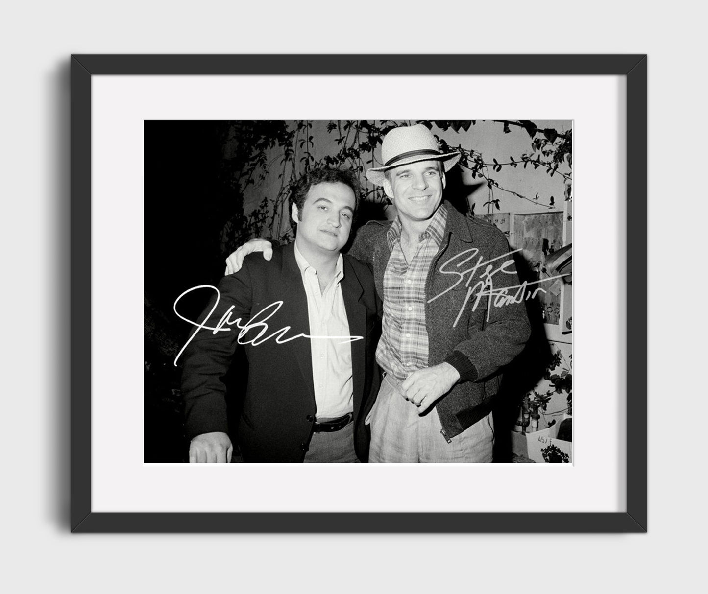 John Belushi and Steve Martin - Comedy Legends Together movie wall art 16x20 Gallery Frame