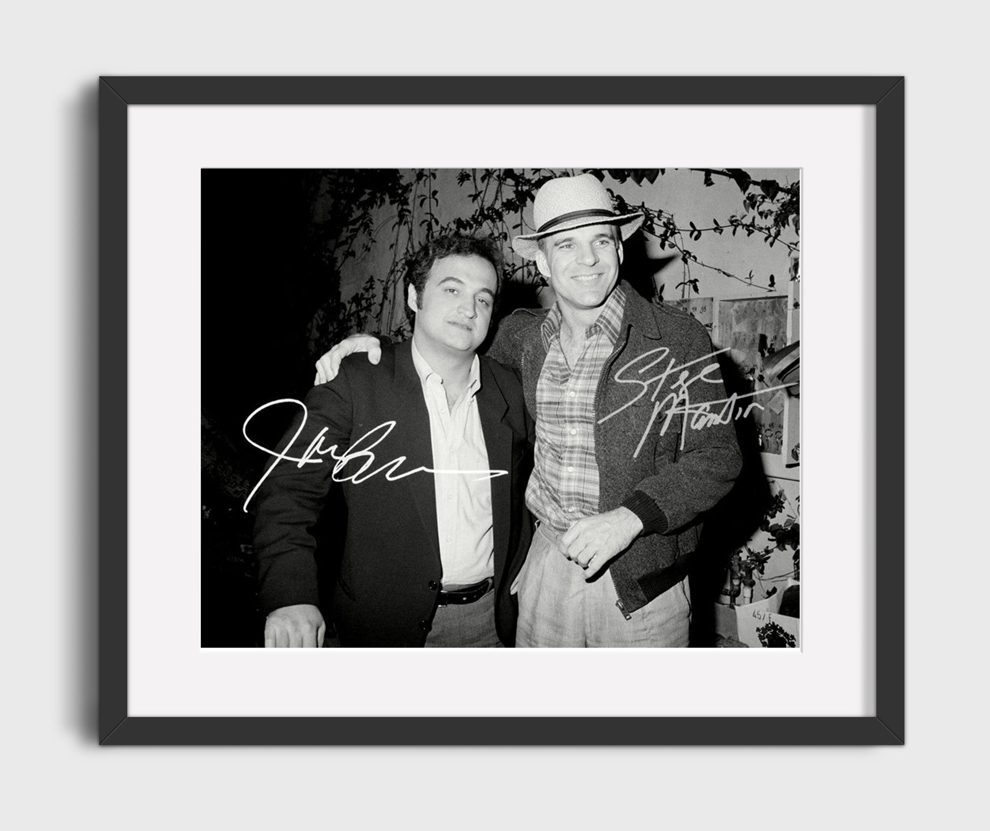 John Belushi and Steve Martin - Comedy Legends Together movie wall art 16x20 Gallery Frame