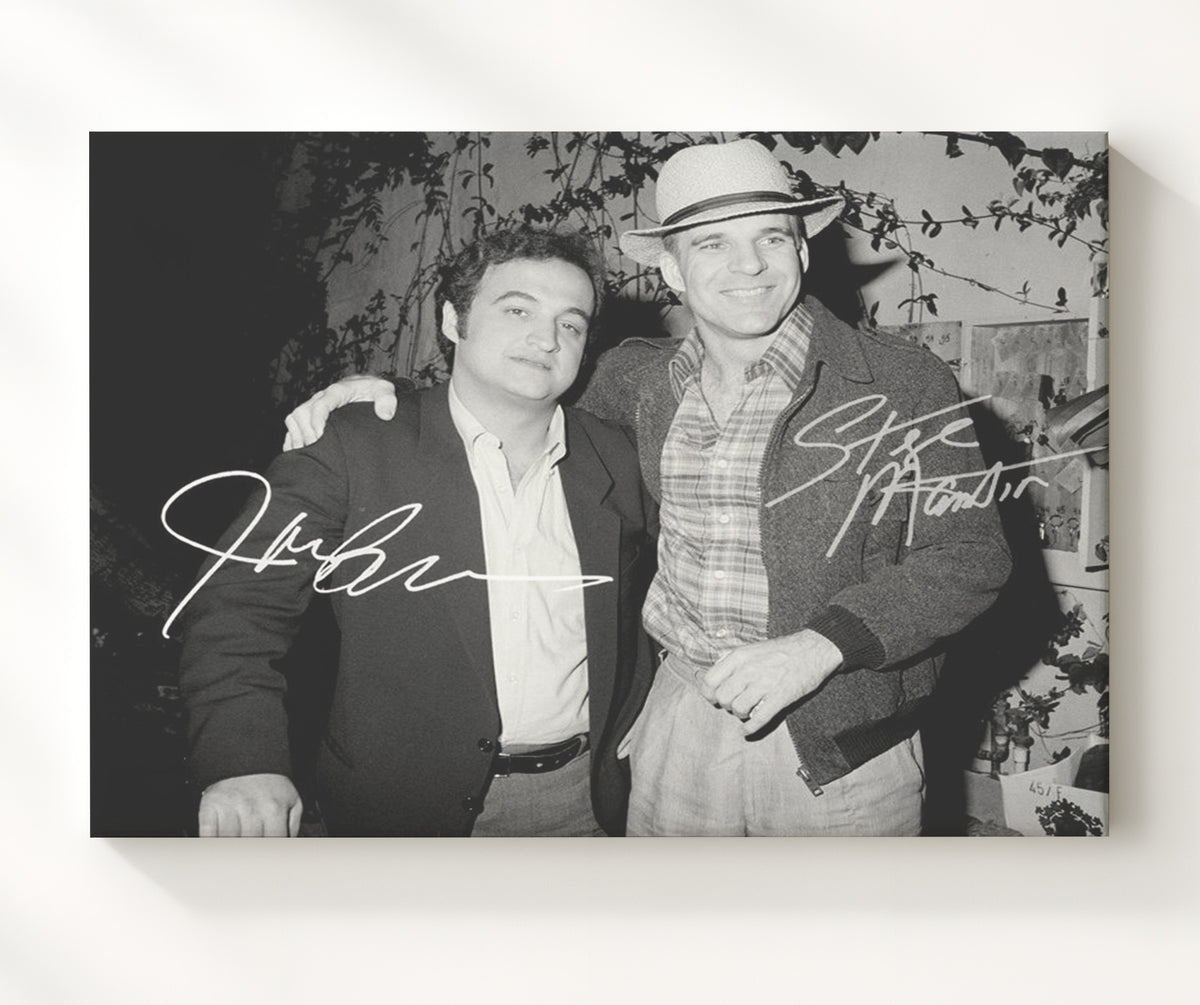 John Belushi and Steve Martin - Comedy Legends Together movie wall art 20x24 Canvas