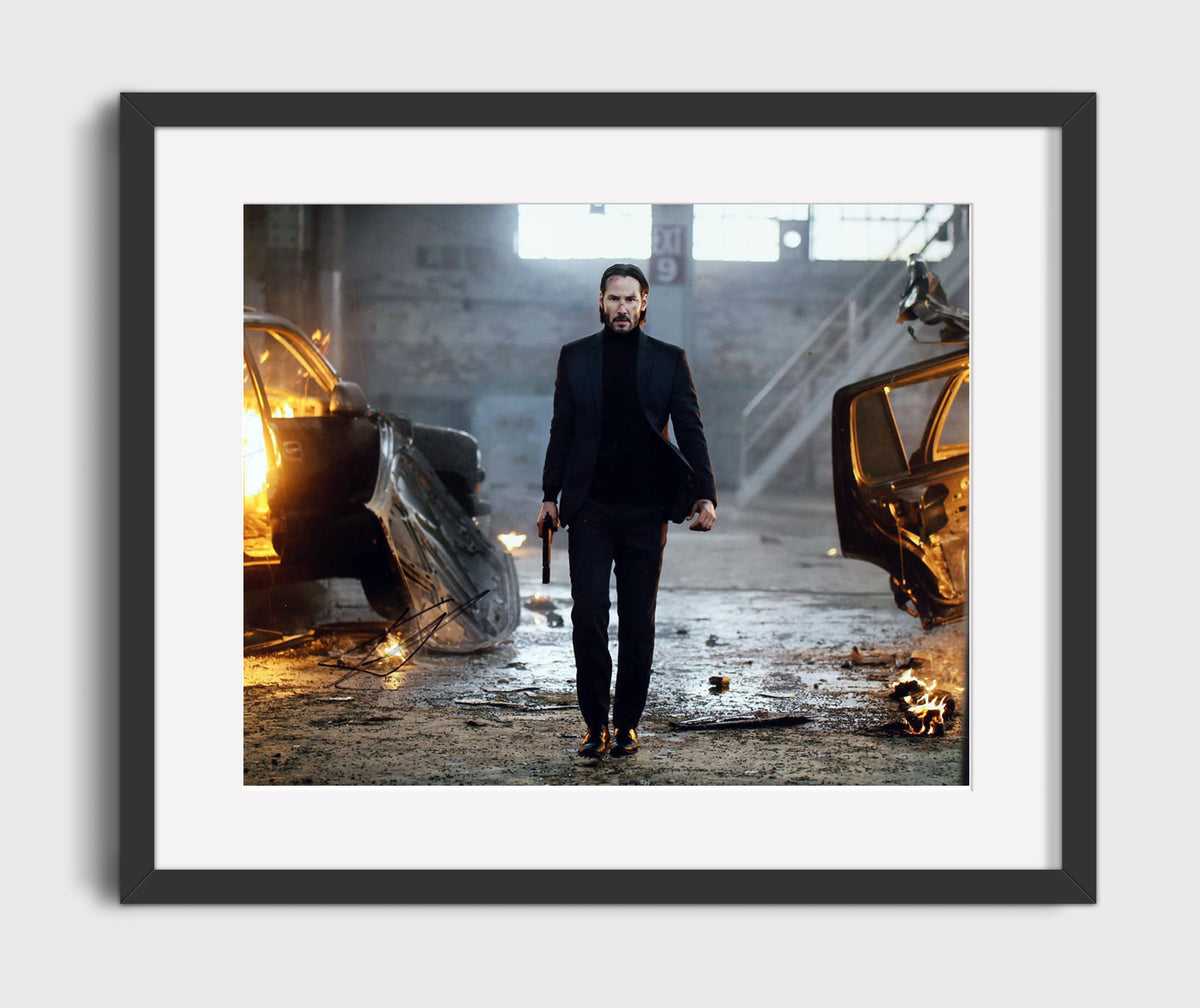John Wick - Keanu Reeves - John Wick - Slow walk through destruction movie wall art 16x20 Gallery Frame