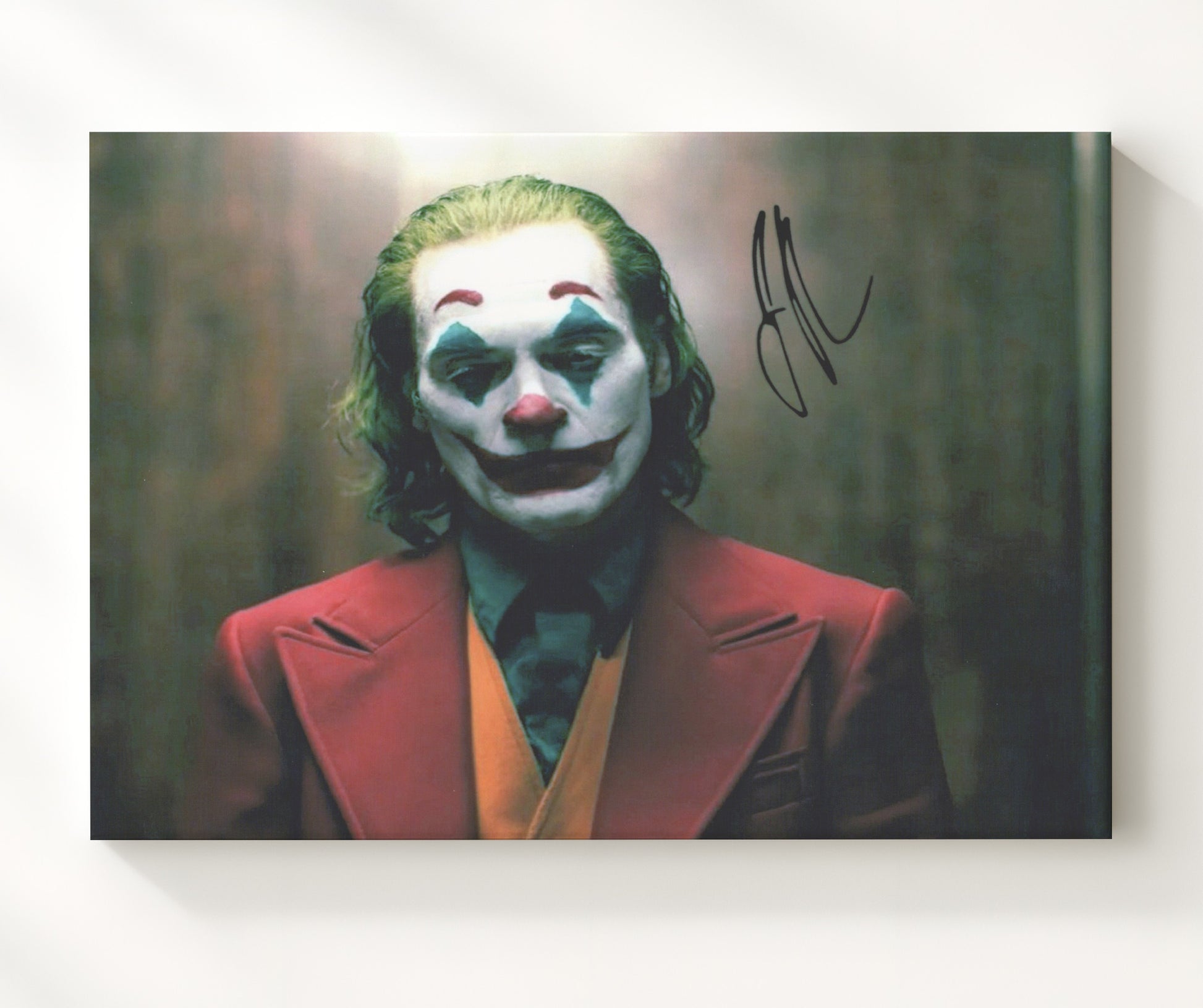 Joker - Joaquin Phoenix - Arthur Fleck - Painted smile descent Vintage Movie Wall Art - 20x24 Canvas movie decor