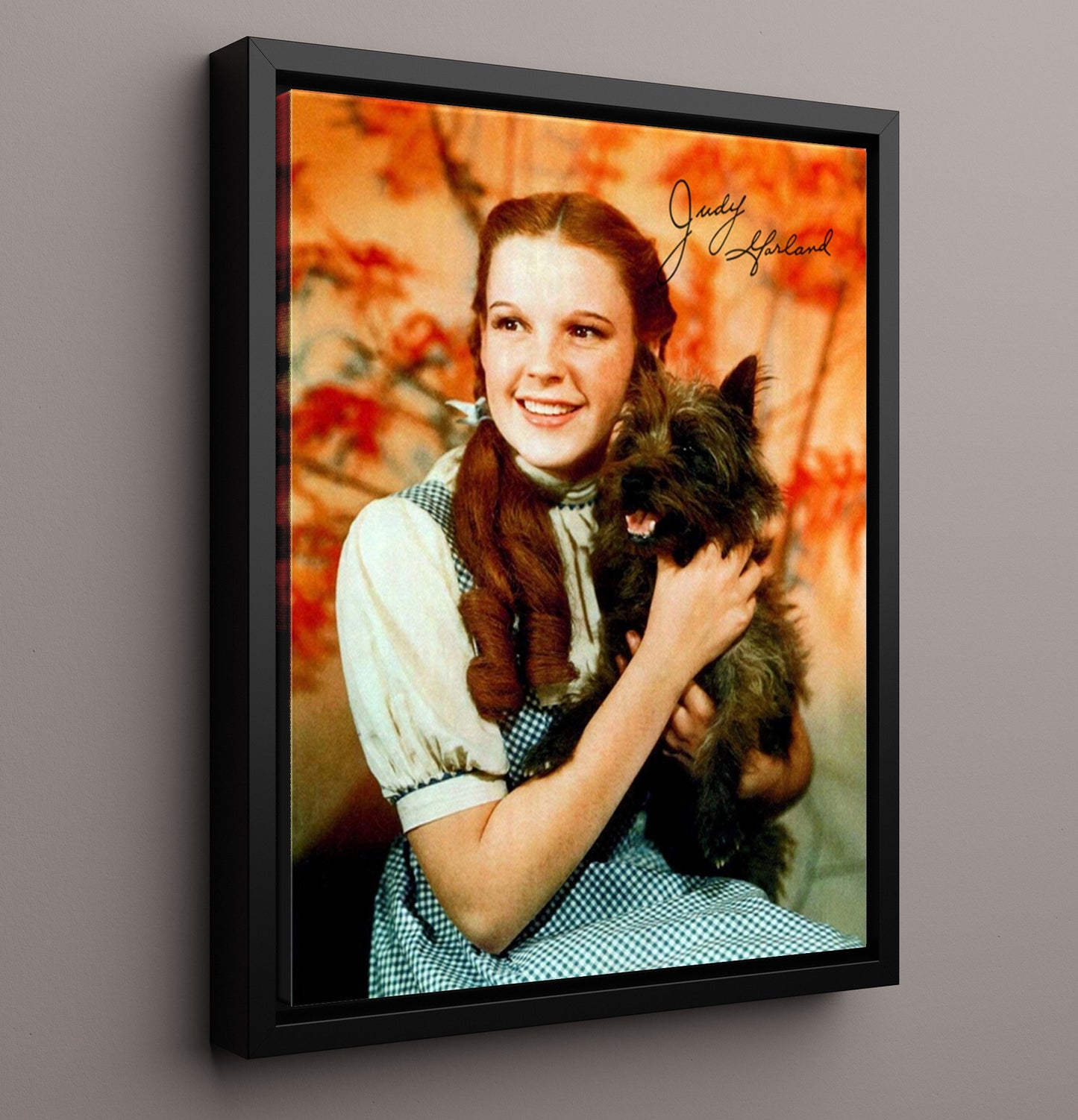 Judy Garland - Wizard of Oz Magic Vintage Movie Wall Art - 16x20 Framed Canvas movie decor