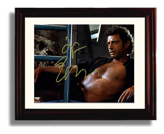 Jurassic Park - Jeff Goldblum - Ian Malcolm - Reclined chaos theory pose movie wall art 8x10 Beveled Frame