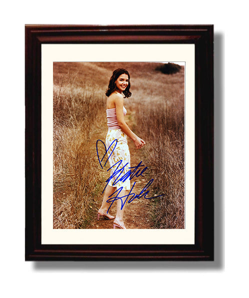 Katie Holmes - Meadow Path Over Shoulder Walk movie wall art 8x10 Beveled Frame