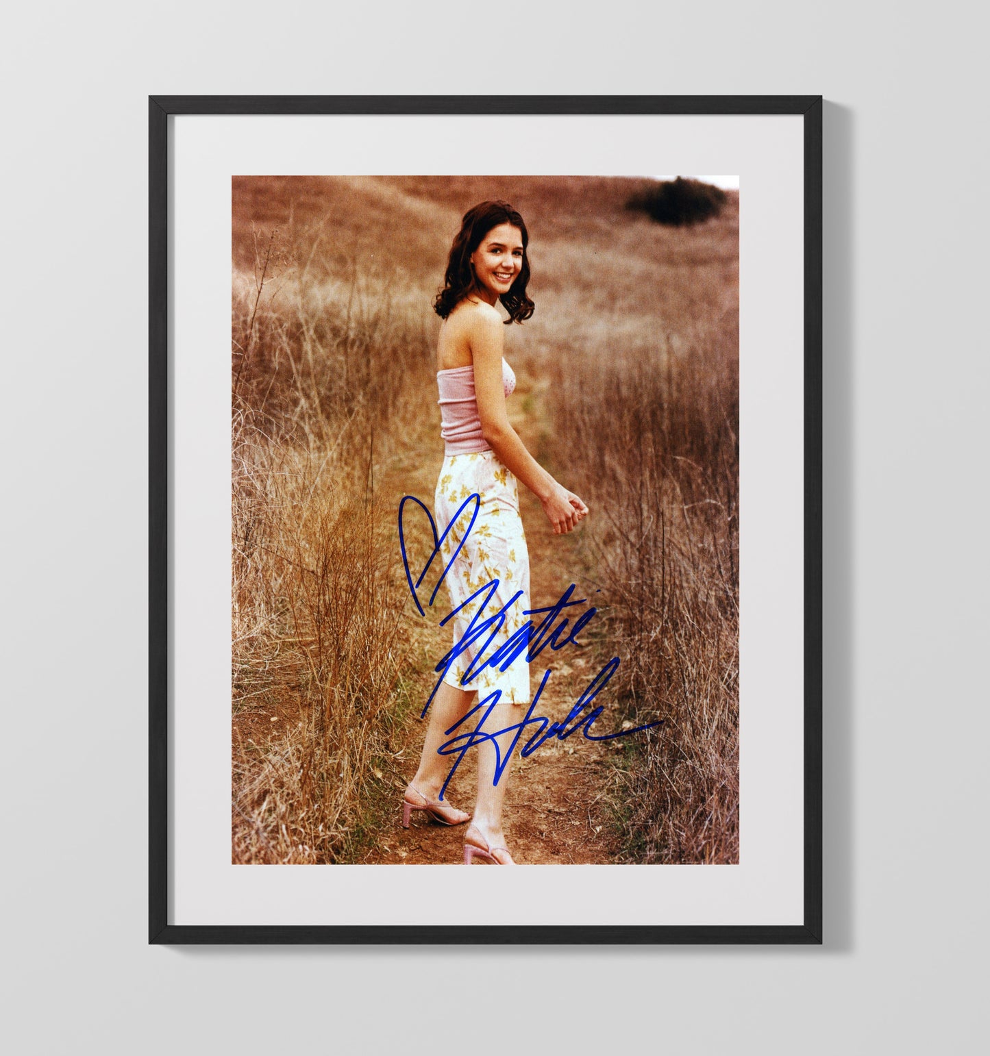 Katie Holmes - Meadow Path Over Shoulder Walk movie wall art 16x20 Gallery Frame