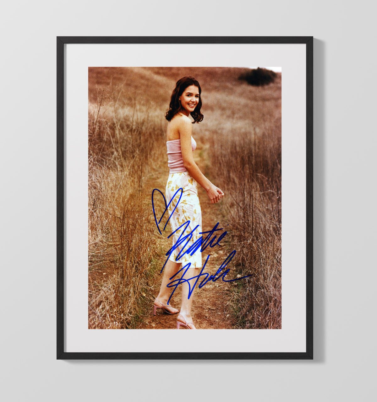 Katie Holmes - Meadow Path Over Shoulder Walk movie wall art 16x20 Gallery Frame