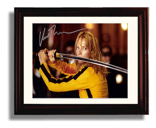 Kill Bill - Uma Thurman - The Bride - Katana Standoff movie wall art 8x10 Beveled Frame