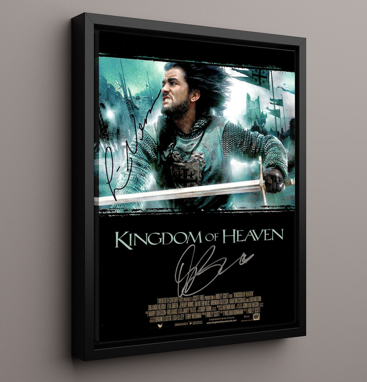 Kingdom of Heaven - Orlando Bloom - Balian - Battlefield Charge movie wall art 16x20 Framed Canvas