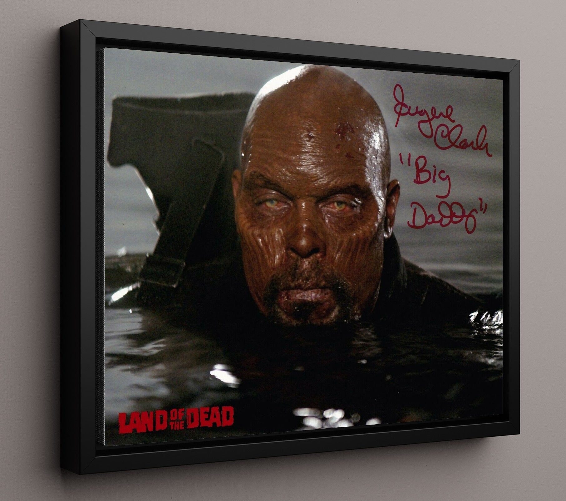 Land of the Dead - Eugene Clark - Big Daddy - Rising undead command Vintage Movie Wall Art - 16x20 Framed Canvas movie decor