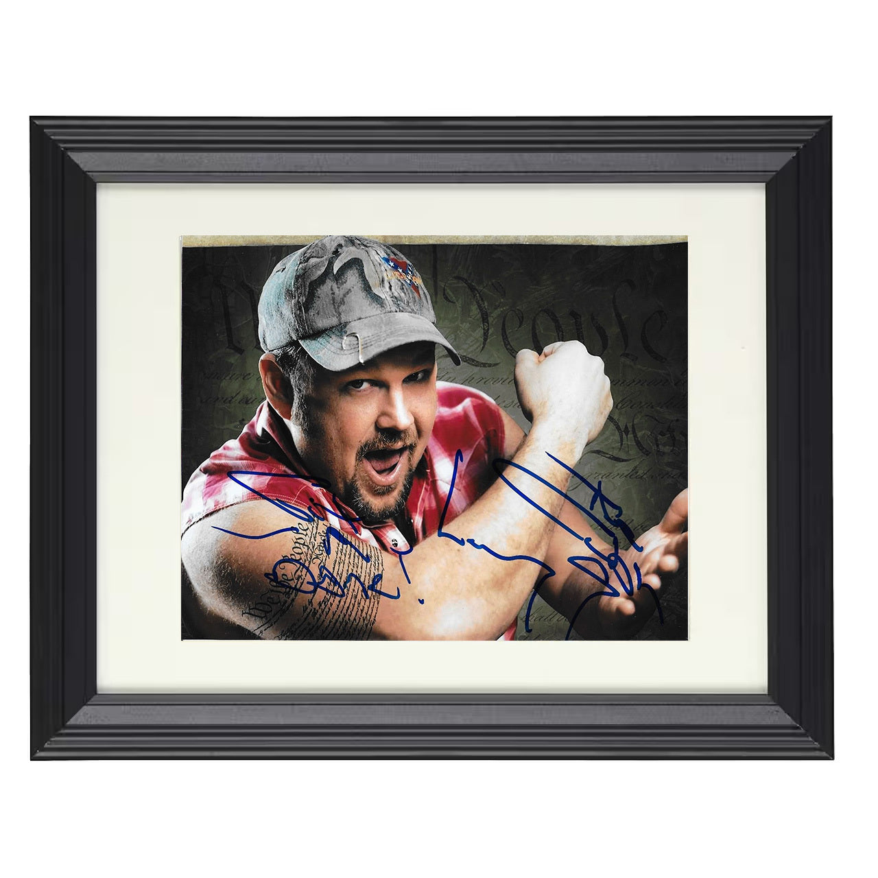Larry the Cable Guy – Git-R-Done Image – 8x10 black beveled framed movie wall art