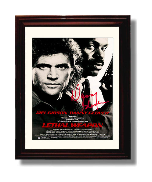 Lethal Weapon - Mel Gibson Danny Glover Buddy Cop Poster movie wall art 8x10 Beveled Frame