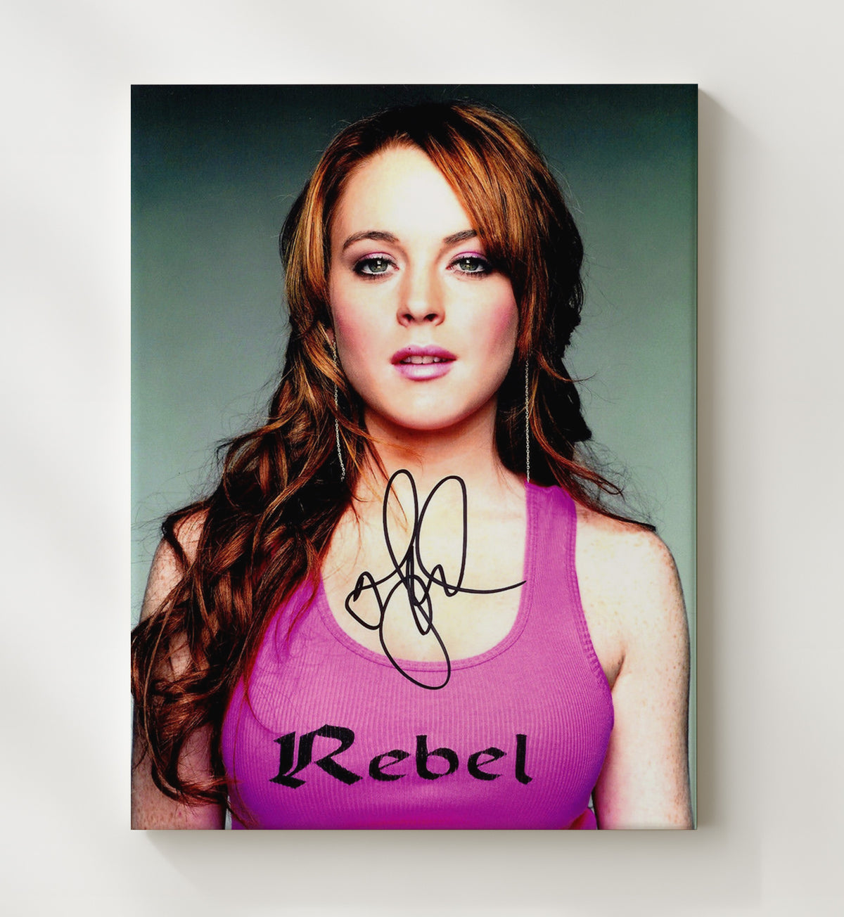 Lindsay Lohan - Pink Rebel Tank Top Studio Glam Look movie wall art 20x24 Canvas
