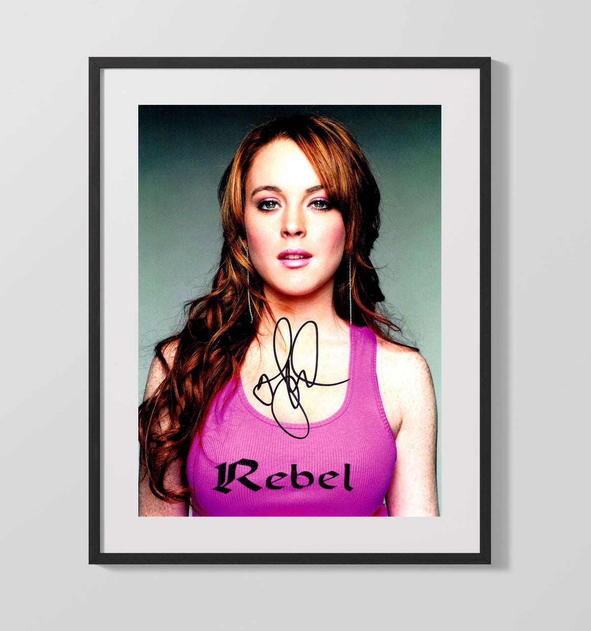 Lindsay Lohan - Pink Rebel Tank Top Studio Glam Look movie wall art 16x20 Gallery Frame