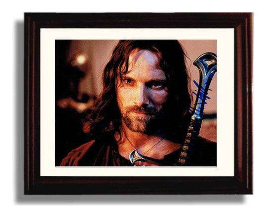 Lord of the Rings - Viggo Mortensen - Aragorn - Sword Grip Close movie wall art 8x10 Beveled Frame