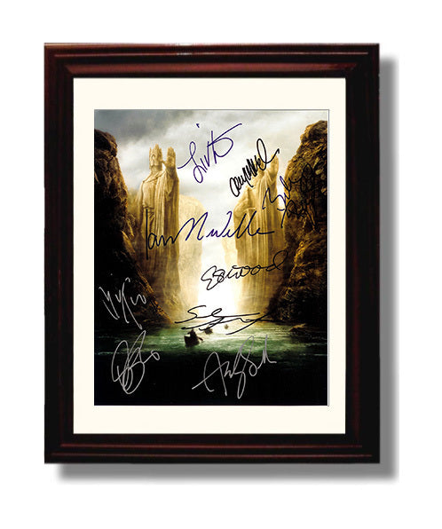 Lord of the Rings Cast - Journey Signed movie wall art 8x10 Beveled Frame