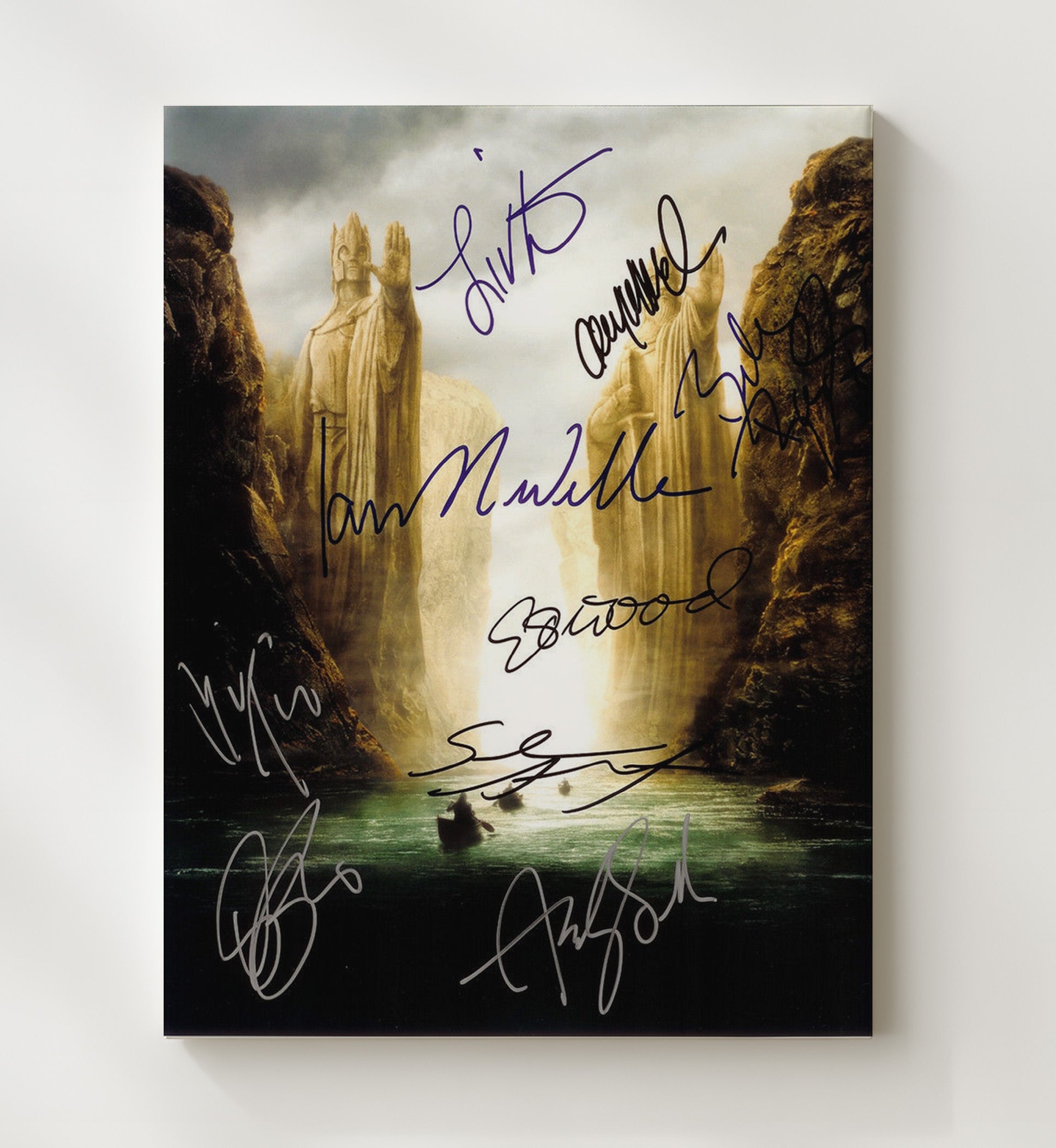 Lord of the Rings Cast - Journey Signed movie wall art 20x24 Canvas