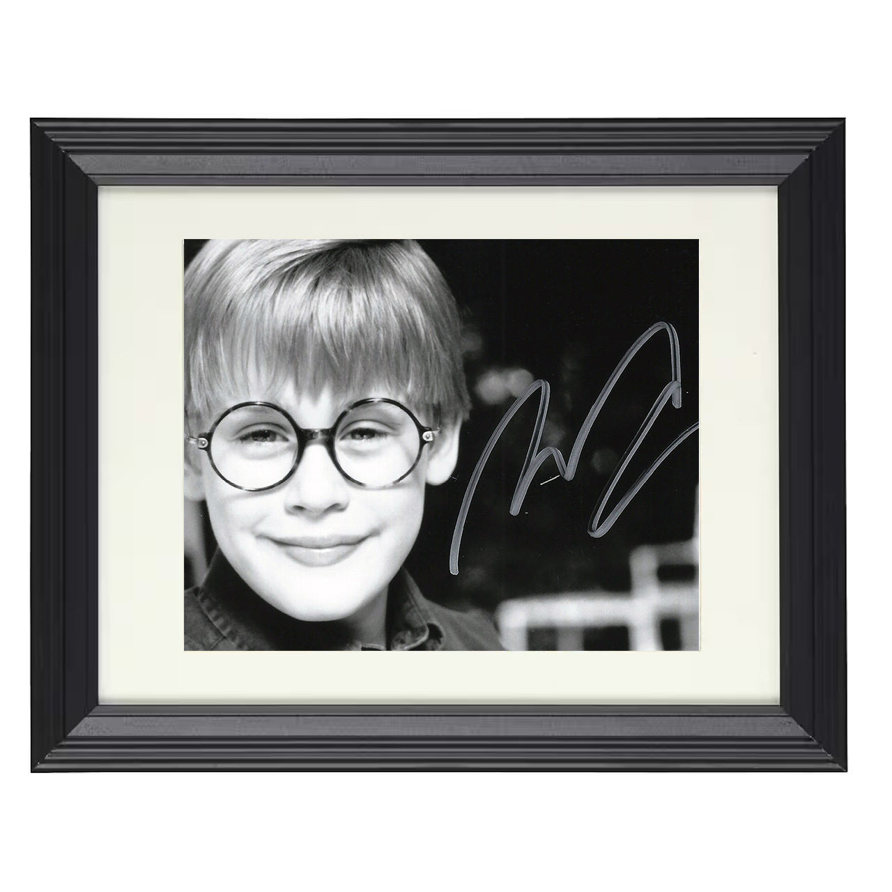 Macaulay Culkin – Geek Chic Beginnings Image – 8x10 black beveled framed movie wall art