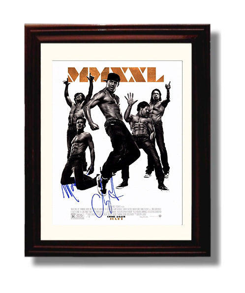 Magic Mike XXL - Channing Tatum Joe Manganiello Dance Crew Poster Signed movie wall art 8x10 Beveled Frame