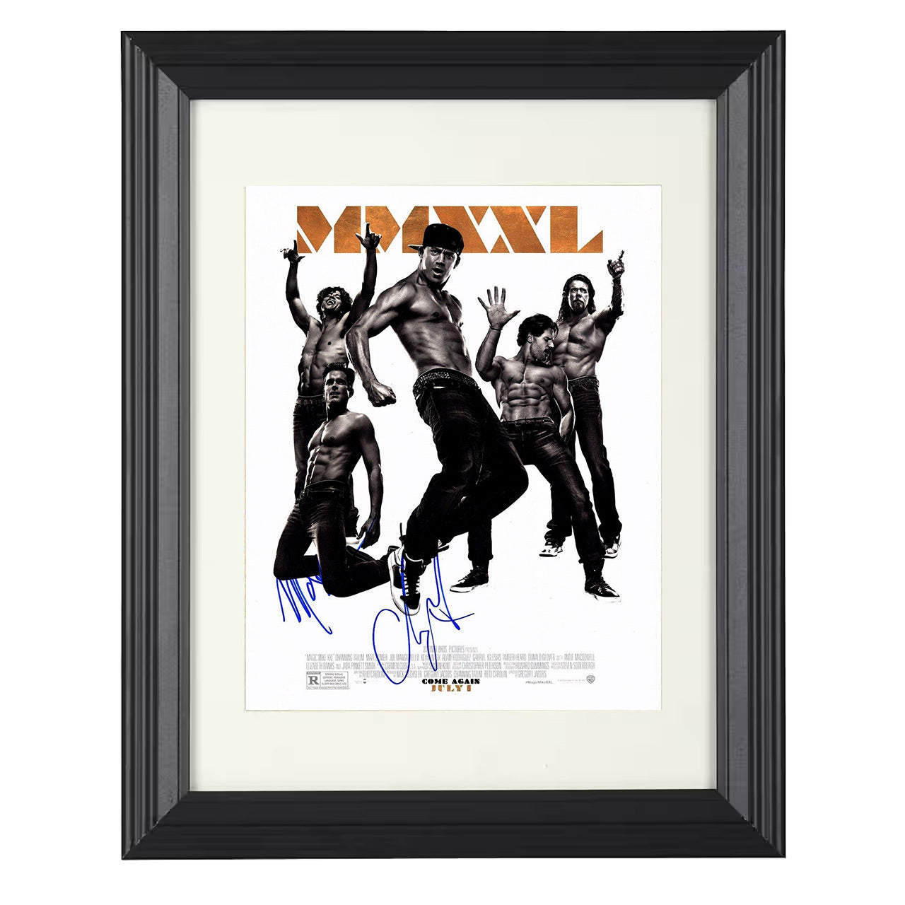 Magic Mike XXL – Channing Tatum Dance Crew Artwork – 8x10 black beveled framed movie wall art