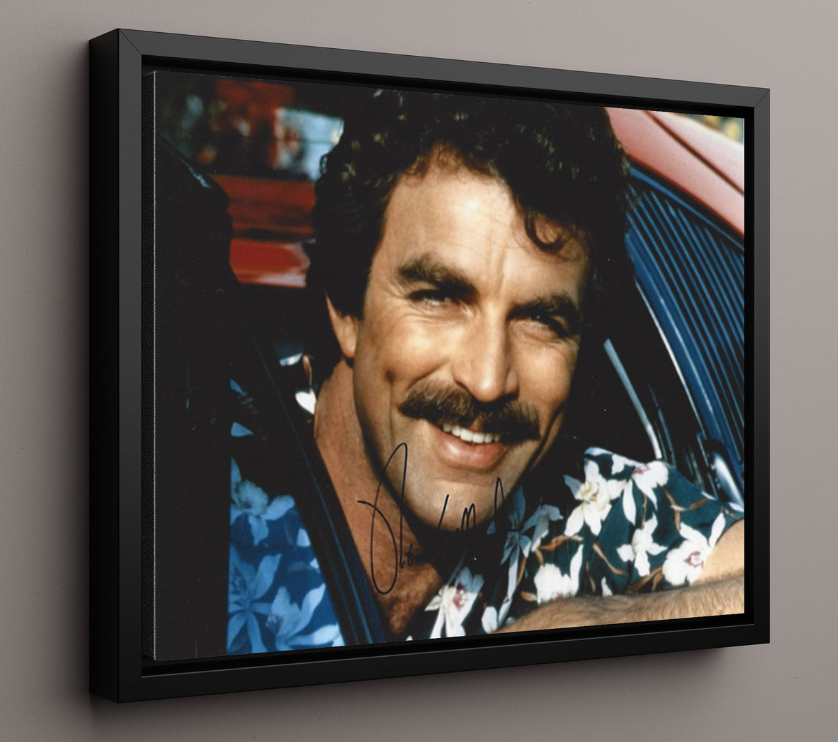 Magnum P.I. - Tom Selleck - Mustache rides movie wall art 16x20 Framed Canvas