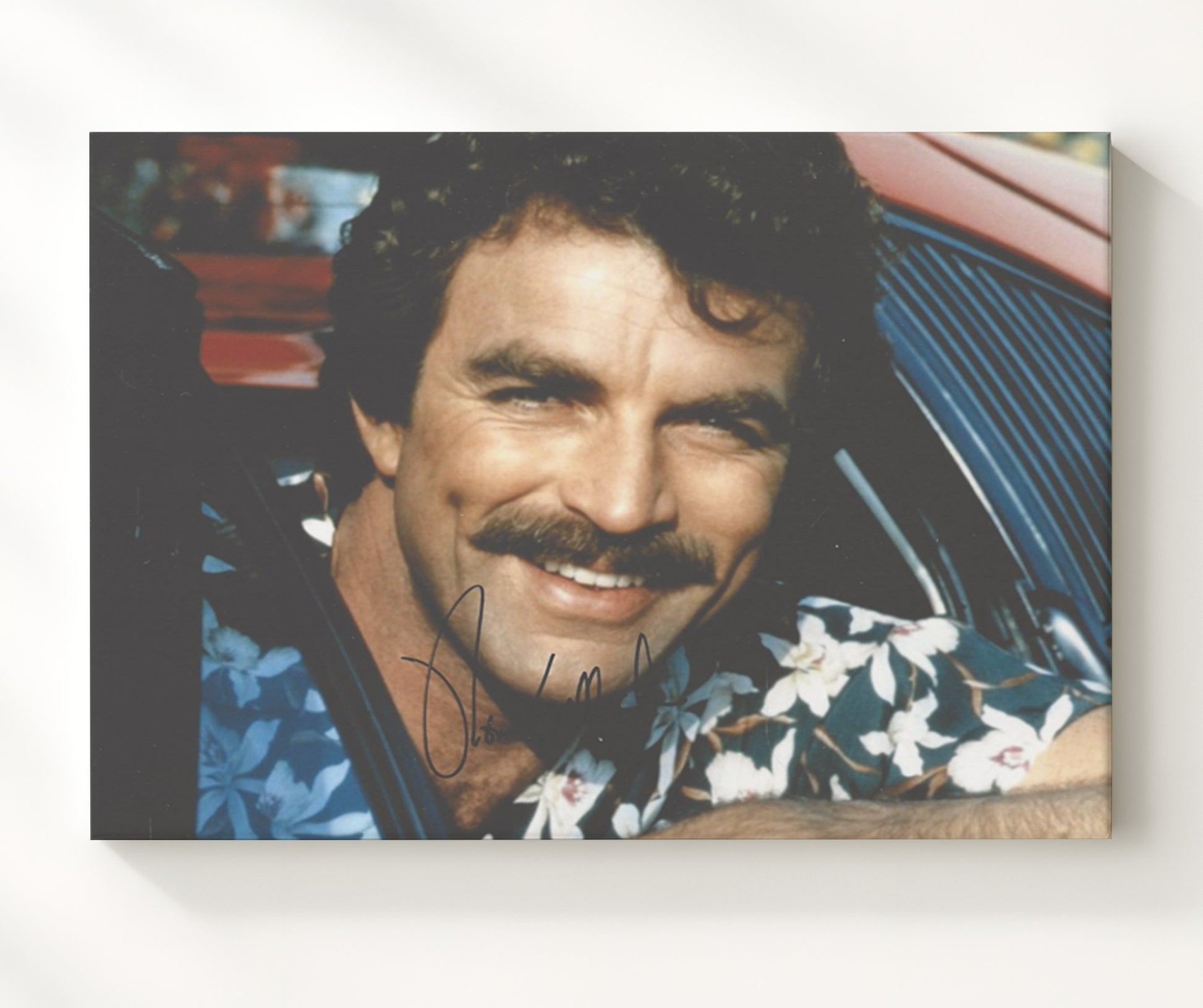Magnum P.I. - Tom Selleck - Mustache rides movie wall art 20x24 Canvas