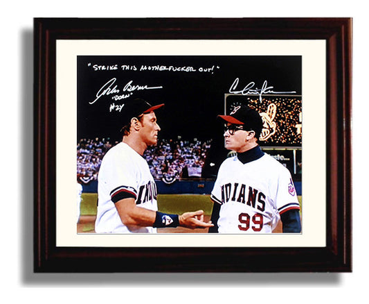 Major League - Charlie Sheen and Corbin Bernsen - Strike This Out movie wall art 8x10 Beveled Frame